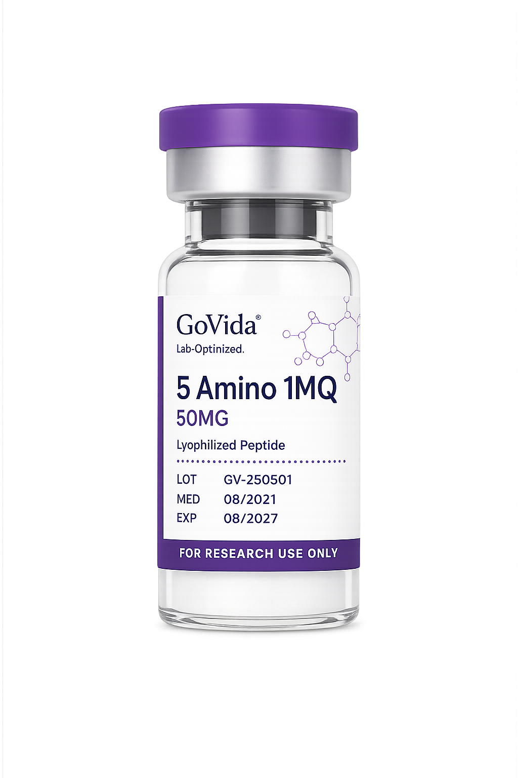 GoVida Labs 5 Amino 1MQ 50MG research label