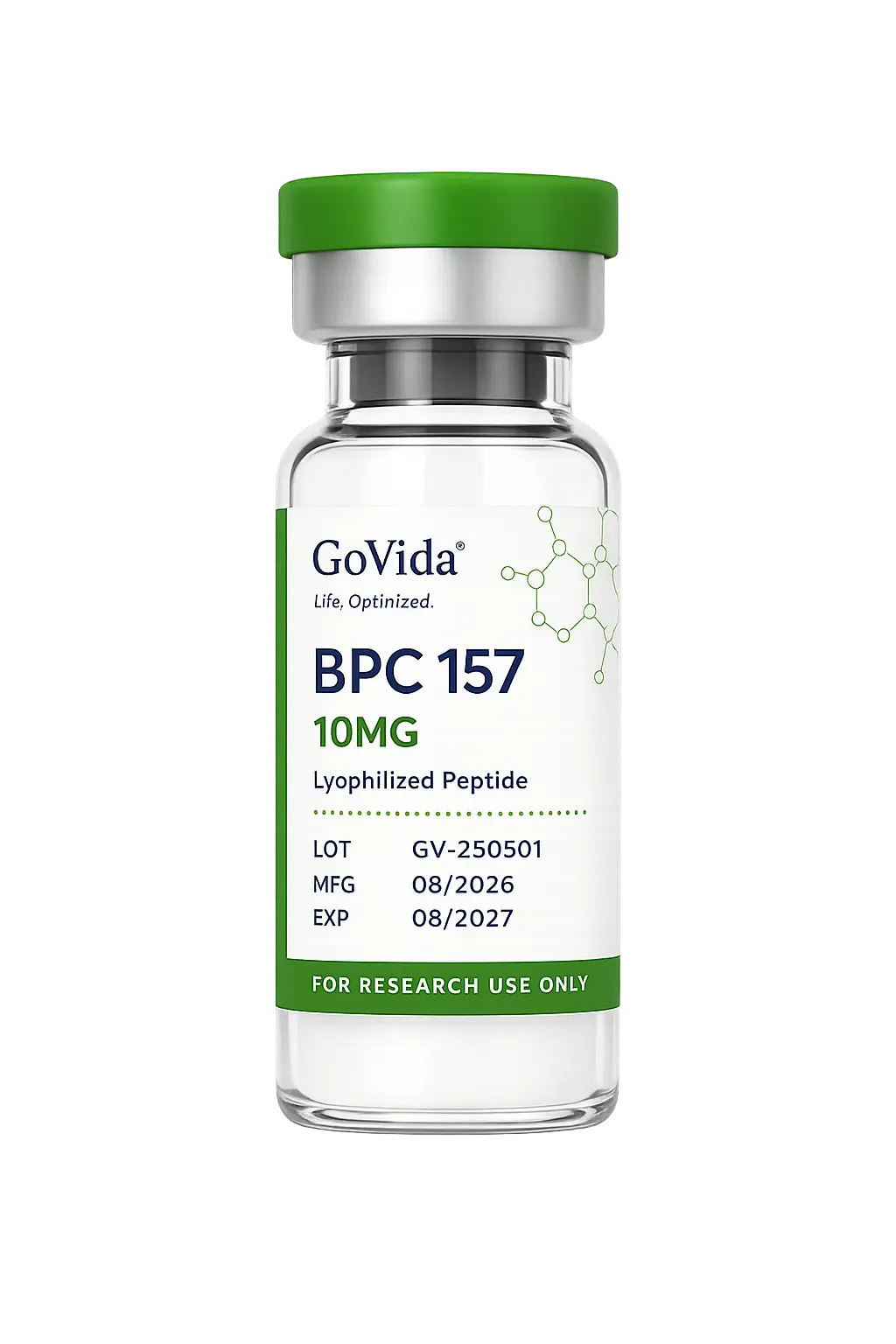 GoVida Labs BPC 157 10MG research label